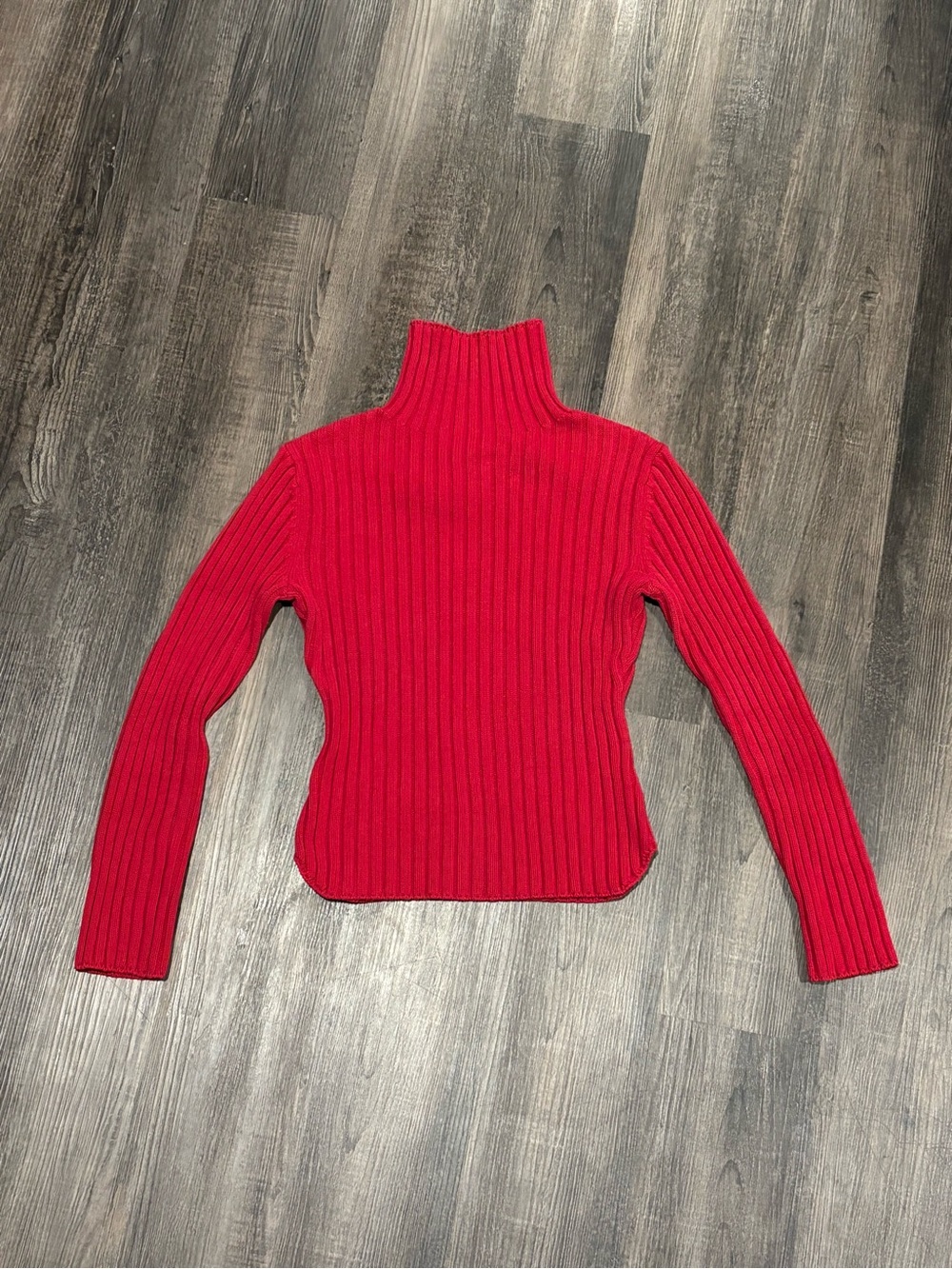 Hillard & Hanson Ribbed Turtleneck Sweater - Red